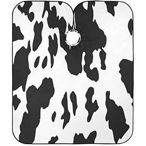Kappers Cape Zwart Wit Koe Kappers Gown Anti-Statische Kapper Schort Cape Waterdichte Kapsel Cape Voor Kinderen Kids Haar Knippen