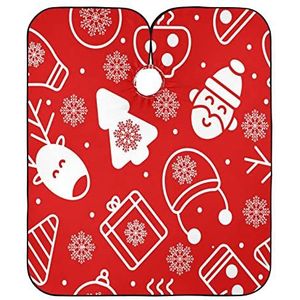 Kappers Jurk Rood Patroon Kerst Kappers Cape Waterdicht Kapper Kapper Cape Vlekbestendig Kapper Kapper Cape Voor Mannen Styling Kapper Cape