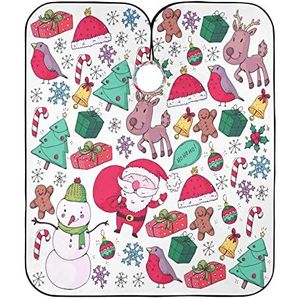 Kapper Schort Winter Kerst Patroon Kapsel Cape Verstelbare Haar Snijden Jurk Gepersonaliseerde Kappers Cape Voor Kleuren Snijden Styling