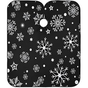 Kapper Kapsel Cape Kerst Zwarte Sneeuwvlok Kapper Schort Anti-Statische Kappers Salon Cape Waterdichte Salon Toga's Voor Styling Kapper Kleuren