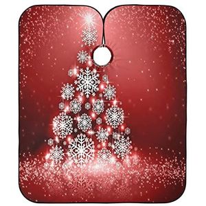 Schort Kerst Rode Boom Kappers Schort Waterdichte Styling Capes Unisex Kapper Jurk Voor Kleuren Familie Mannen