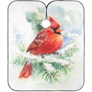Schort Kardinaal Vogel Winter Kerst Kapper Jurk Verstelbare Kapper Schort Cape Gepersonaliseerde Haar Snijden Cape Voor Salon Styling Mannen
