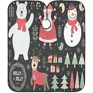 Kappers Schort Leuke Kerst Elementen Salon Cape Waterdichte Kapper Jurk Anti-Statische Schort Voor Kinderen Mannen Salon