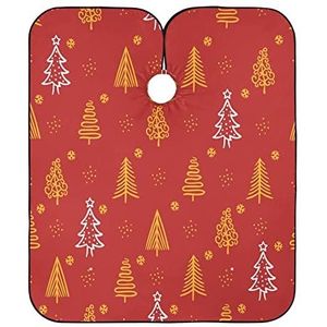 Kappers Schort Kerstboom Patroon Kapper Kapper Cape Unisex Kapper Cape Waterdichte Styling Capes Voor Kinderen Styling Kapsel