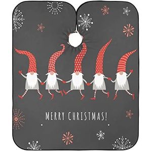 Kappers Cape Rode Hoeden Kabouters Haar Snijden Jurk Waterdichte Kapper Jurk Unisex Schort Voor Salon Mannen Kinderen