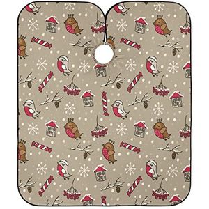 Kappers Cape Kerst Vogel Cherry Sneeuw Haar Snijjurk Waterdichte Salon Cape Unisex Kappers Schort Voor Snijden Kapper Kapper