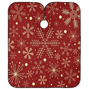 Salon Cape Abstracte Kerst Sneeuwvlokken Kapper Kapper Cape Verstelbare Haar Snijden Jurk Professionele Haar Snijden Schort Voor Mannen Kids Vrouwen