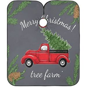 Haar Snijden Schort Kerstboom Truck Kappers Salon Cape Verstelbare Kappers Jurk Gepersonaliseerde Kappers Jurk Voor Kapper Kleuren Kappers