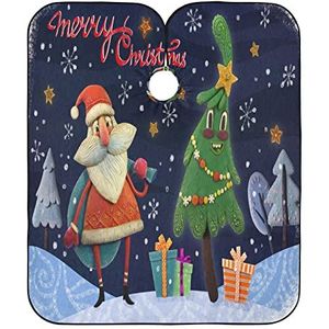 Schort Kerstman En Kerstboom Kappers Schort Verstelbare Kappers Salon Cape Unisex Kappers Cape Voor Mannen Vrouwen Haar Knippen
