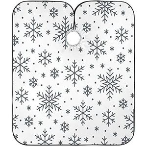 Kapsel Schort Jurk Kerst Sneeuwvlokken Lijn Kapper Cape Doek Gepersonaliseerde Haar Snijden Schort Verstelbare Kappers Cape Voor Kapper Kappers Kinderen