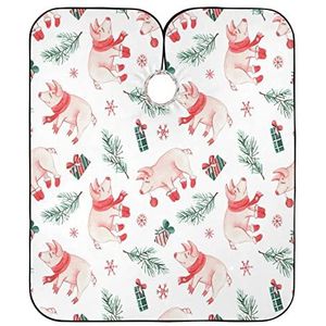 Kappersmantel, kerstvarken, haircut cape, antistatisch, kapperscape, verstelbaar, kapperscape voor kapsalon, kapperskapsel