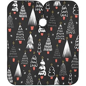 Salon Cape Abstracte Kerstbomen Kappers Jurk Waterdichte Volledige Lengte Cape Unisex Kappers Cape Voor Mannen Kids Styling