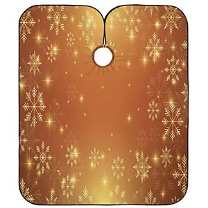 Kappers Jurk Xmas Gouden Sneeuwvlokken Haar Snijden Jurk Anti-Statische Kapper Cape Doek Verstelbare Kapper Kapsel Cape Voor Kleuren Mannen Snijden