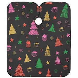 Salon Toga's Kleurrijke Kerstboom Kapsel Cape Waterdichte Kapper Kapper Cape Professionele Schort Voor Snijden Familie Kappers