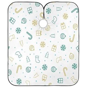 Kappers Jurk Kerst Sneeuwvlokken Haar Snijden Jurk Vlekbestendig Kapper Jurk Gepersonaliseerde Kapper Cape Doek Voor Snijden Kapper Styling