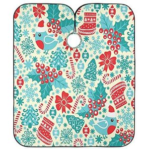 Kapsel Schort Jurk Kerst Patroon Kapper Jurk Waterdicht Kapsel Cape Anti-Statische Haar Snijden Cape Voor Snijden Familie Styling