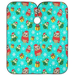 Kappersschort Winter Uilen Haar Snijden Schort Gepersonaliseerde Kappers Cape Unisex Kapper Cape Voor Kinderen Kappers Familie