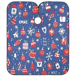 Kappers Salon Cape Cartoon Kerst Patroon Volledige Lengte Cape Verstelbare Kappers Schort Professionele Schort Voor Styling Kleuren Kids