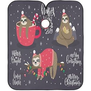 Kappers Jurk Leuke Kerst Luiaard Kapper Cape Doek Gepersonaliseerde Kappers Salon Cape Vlekbestendig Kapper Kapper Cape Voor Kinderen Mannen Haar Knippen