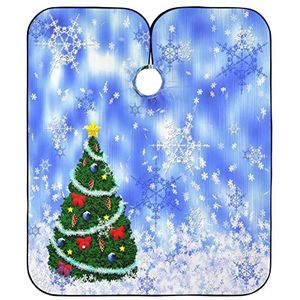 Kapper Jurk Kerstboom En Sneeuwvlokken Kappers Jurk Unisex Kapper Schort Cape Verstelbare Kapsel Schort Jurk Voor Snijden Styling Kapsel Kapsel