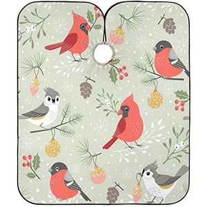 Kapsel Schort Jurk Leuke Winter Vogels Kapper Kapper Cape Anti-Statische Kapsel Cape Vlekbestendig Kapper Schort Voor Kinderen Kinderen Mannen