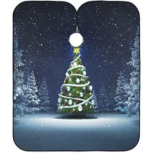Haar Snijden Schort Winter Sneeuw Boom Xmas Boom Kapsel Cape Unisex Haar Snijden Jurk Gepersonaliseerde Kapper Cape Doek Voor Kapsel Kinderen Styling