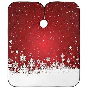 Kappers Jurk Rode Sneeuwvlok Kappers Cape Vlekbestendig Kapper Schort Gepersonaliseerde Volledige Lengte Cape Voor Mannen Kapper Kapper