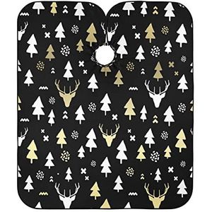 Kappers Jurk Kerstboom En Herten Styling Capes Unisex Haar Snijden Schort Waterdichte Kapper Schort Cape Voor Styling Vrouwen Familie