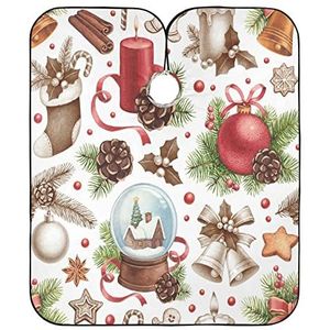 Kapper Kapper Cape Retro Kerst Patroon Kapper Schort Cape Professionele Kappers Jurk Unisex Haar Snijden Schort Voor Kapper Vrouwen Kinderen