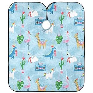 Salon Cape Leuke Cartoon Kerst Patroon Kappers Salon Cape Antistatische Kappers Gepersonaliseerde Kapper Kapper Cape Voor Snijden Haar Knippen Mannen