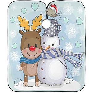 Kapper Schort Cape Leuke Herten En Sneeuwpop Haar Snijden Jurk Verstelbare Haar Snijden Schort Anti-Statische Haar Snijden Jurk Voor Styling Salon Mannen