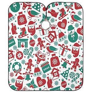 Kapper Cape Doek Kerst Vogel Sneeuwpop Haar Snijden Cape Professionele Haar Snijden Schort Vlekbestendig Schort Voor Kappers Vrouwen Salon