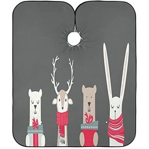 Salon Cape Leuke Winter Dieren Haar Snijden Cape Vlekbestendig Schort Professionele Kappers Schort Voor Vrouwen Kids Salon