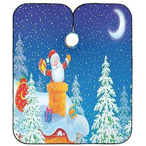 Kappers Cape Santa Claus Op Housetop Haar Snijden Schort Waterdichte Kappers Schort Unisex Kapper Schort Jurk Voor Kapper Styling Haar Knippen