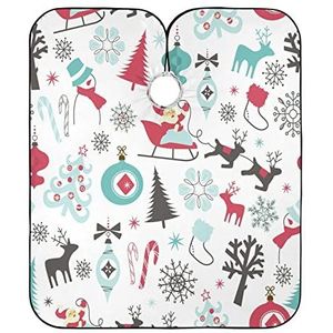 Kapper Schort Cape Cartoon Santa Kapper Schort Waterdicht Haar Snijden Jurk Unisex Haar Snijden Cape Voor Kinderen Styling Kappers