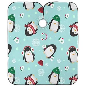 Kapper Cape Kerst Muziek Pinguïn Sneeuw Kappers Cape Gepersonaliseerde Kappers Cape Unisex Kapper Kapper Cape Voor Mannen Styling Familie