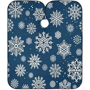 Kappers Salon Cape Blauwe Sneeuwvlok Kerst Kapper Schort Verstelbare Kappers Cape Professionele Salon Cape Voor Mannen Kids Kapper