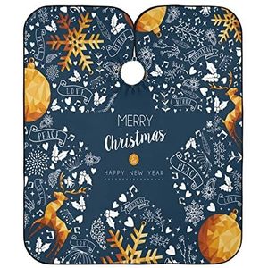 Styling Capes Vrolijk Kerstfeest Ster Haar Snijden Jurk Waterdichte Salon Cape Verstelbare Kappers Jurk Voor Salon Mannen Familie