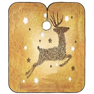 Kapmantel Gelukkige eland kapper jurk polyester salon cape verstelbare snijcape voor kinderen salon volwassenen