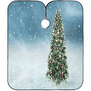 Kapper Jurk Sneeuw Winter Kerstboom Kapsel Cape Vlekbestendige Salon Cape Waterdichte Kappers Schort Voor Snijden Mannen Vrouwen