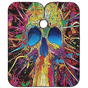 Kappers Jurk Mechanische Halloween Schedel Salon Cape Verstelbaar Haarknipper Schort Universeel Kapsalon Cape Voor Salon Kinderen Volwassenen