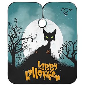Kappersjurk, maanboom-Halloween-kat, kapperscape, mode, haar, saloncape, antistatisch, kapperscape voor haarsnit voor volwassenen, salon