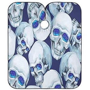 Salon Cape Blauwe Ogen Schedel Kappers Salon Cape Gepersonaliseerde Haar Snijden Jurk Professionele Kapper Kapper Cape Voor Kapper Haar Snijden Styling