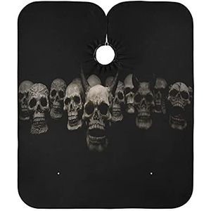 Salon Cape Halloween Zwarte Schedel Styling Capes Vlekbestendig Haar Snijden Schort Professionele Kapper Schort Cape Voor Kapsel Kids Salon