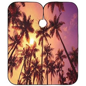 Kappers Jurk Tropische Palmbomen Styling Capes Anti-Statische Kappers Cape Verstelbare Kappers Jurk Voor Familie Snijden Styling