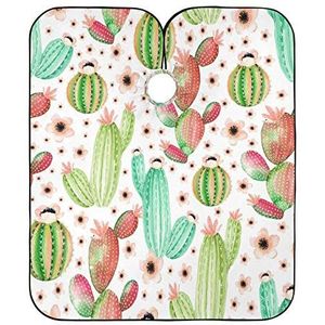 Kappers Schort Aquarel Cactus Haar Snijden Cape Unisex Kappers Schort Verstelbare Kapper Cape Voor Kinderen Mannen Kapsel