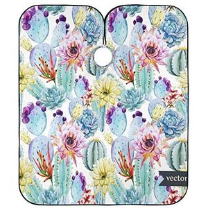 Haar Snijden Cape Aquarel Cactus Kappers Cape Waterdichte Salon Cape Anti-Statische Haar Snijden Jurk Voor Kappers Kinderen Snijden