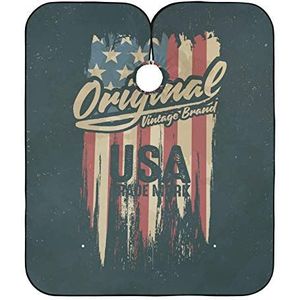Kappers Schort Amerikaanse Vintage Vlag Kapper Kapper Cape Verstelbare Kapper Kapper Cape Waterdichte Kapper Schort Voor Kinderen Salon Kapper