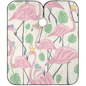 Kapper Cape Flamingo's En Palmbladeren Kappers Jurk Anti-Statische Haar Snijden Jurk Gepersonaliseerde Kappers Cape Voor Mannen Vrouwen Kapper