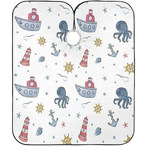 Kapper Cape Boot Navy Octoplus Haar Snijden Cape Waterdichte Schort Unisex Kappers Jurk Voor Familie Kleurplaten Mannen